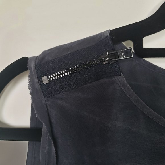 All Saints Cardona Top Size 6 in Blue Silk - Picture 3 of 12